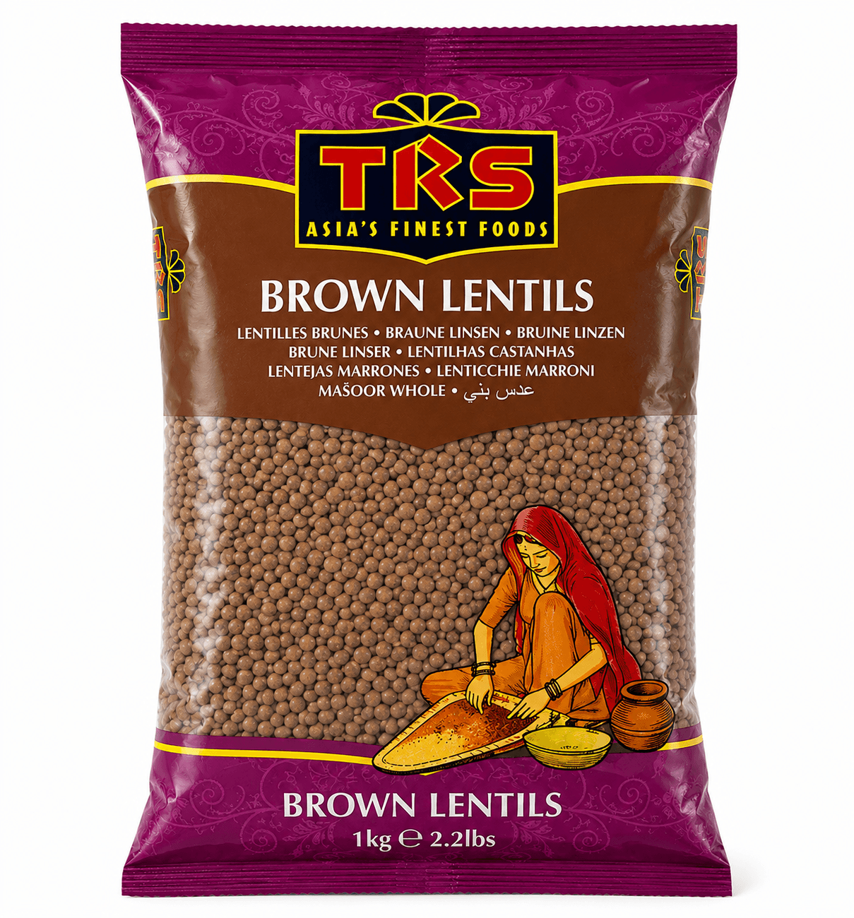 TRS Whole Brown Lentils - 1Kg