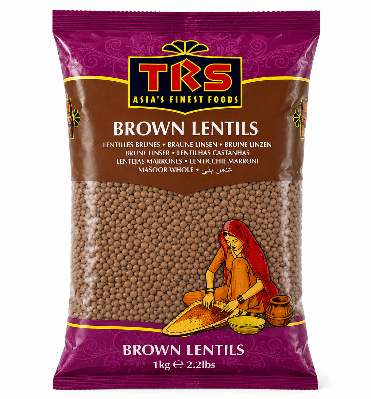 TRS Whole Brown Lentils - 1Kg